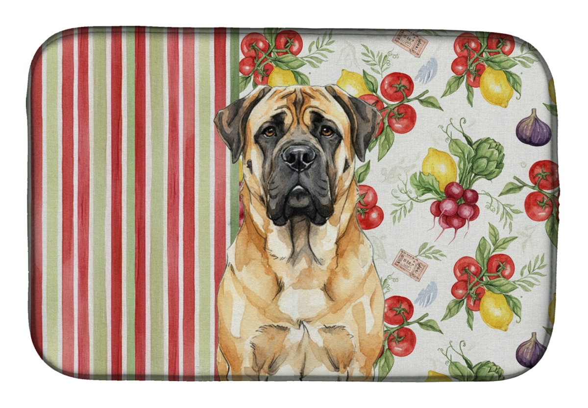 Picture of Carolines Treasures WDK8310DDM 21 x 14 in. Fawn Mastiff Vegetables Dish Drying Mat