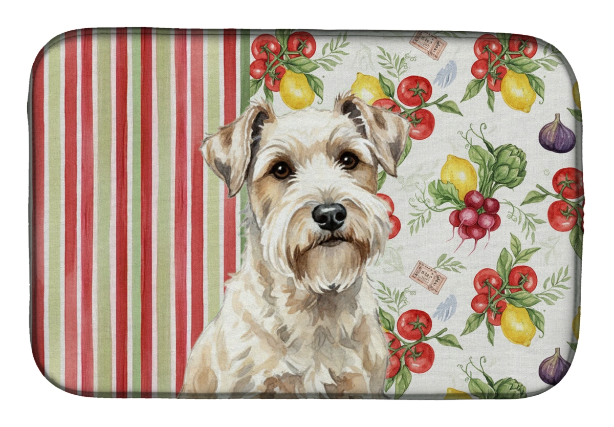 Picture of Carolines Treasures WDK8406DDM 21 x 14 in. Sealyham Terrier Vegetables Dish Drying Mat