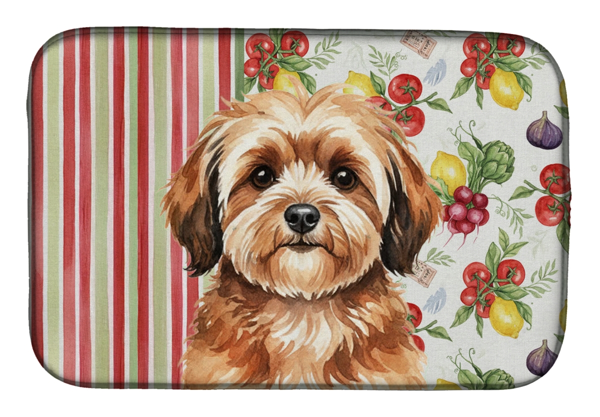 Picture of Carolines Treasures WDK8269DDM 21 x 14 in. Sable Havanese Vegetables Dish Drying Mat