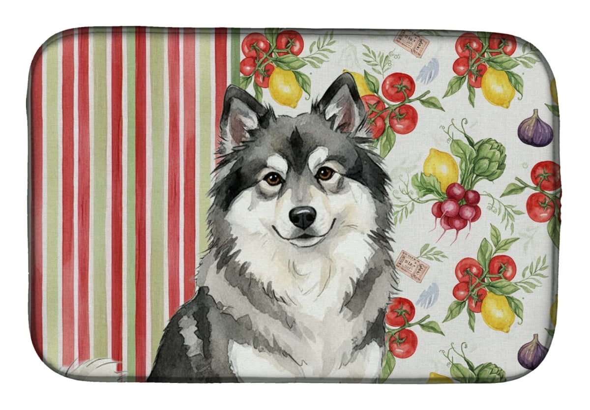Picture of Carolines Treasures WDK8288DDM 21 x 14 in. Keeshond Vegetables Dish Drying Mat