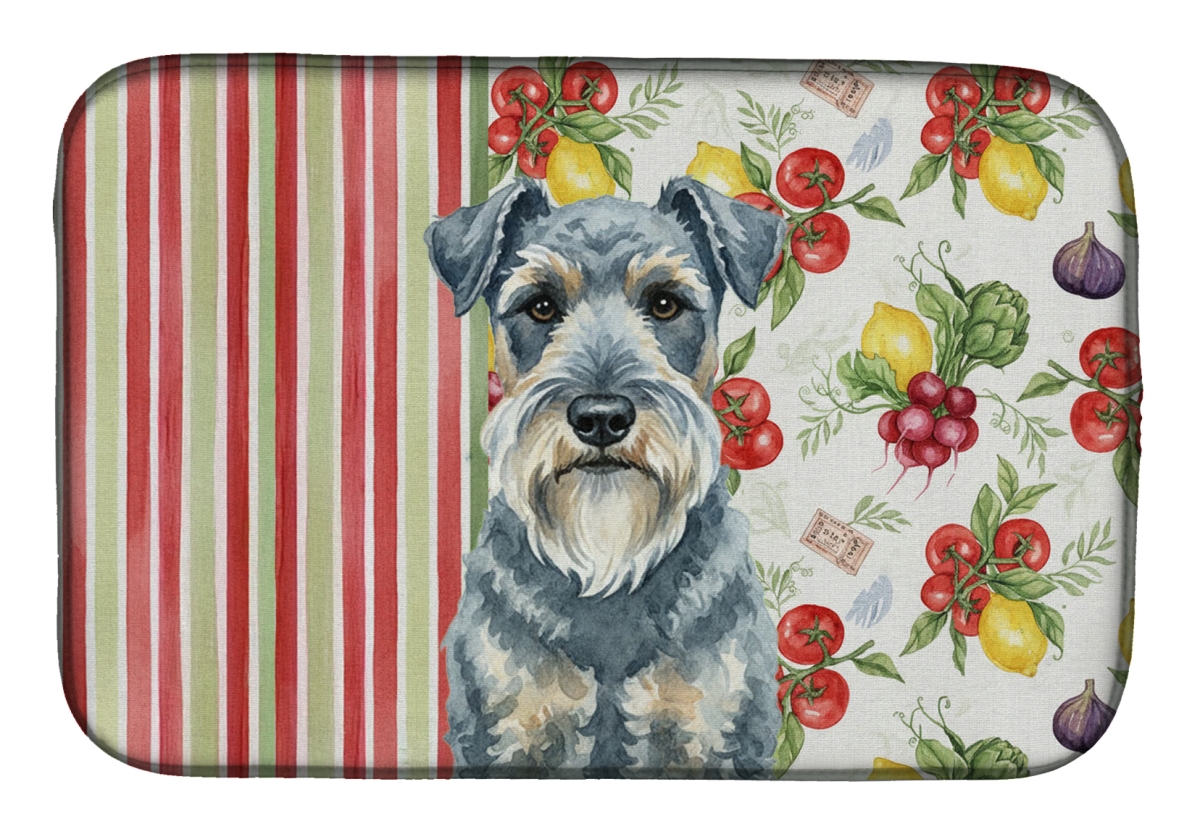 Picture of Carolines Treasures WDK8289DDM 21 x 14 in. Kerry Blue Terrier Vegetables Dish Drying Mat