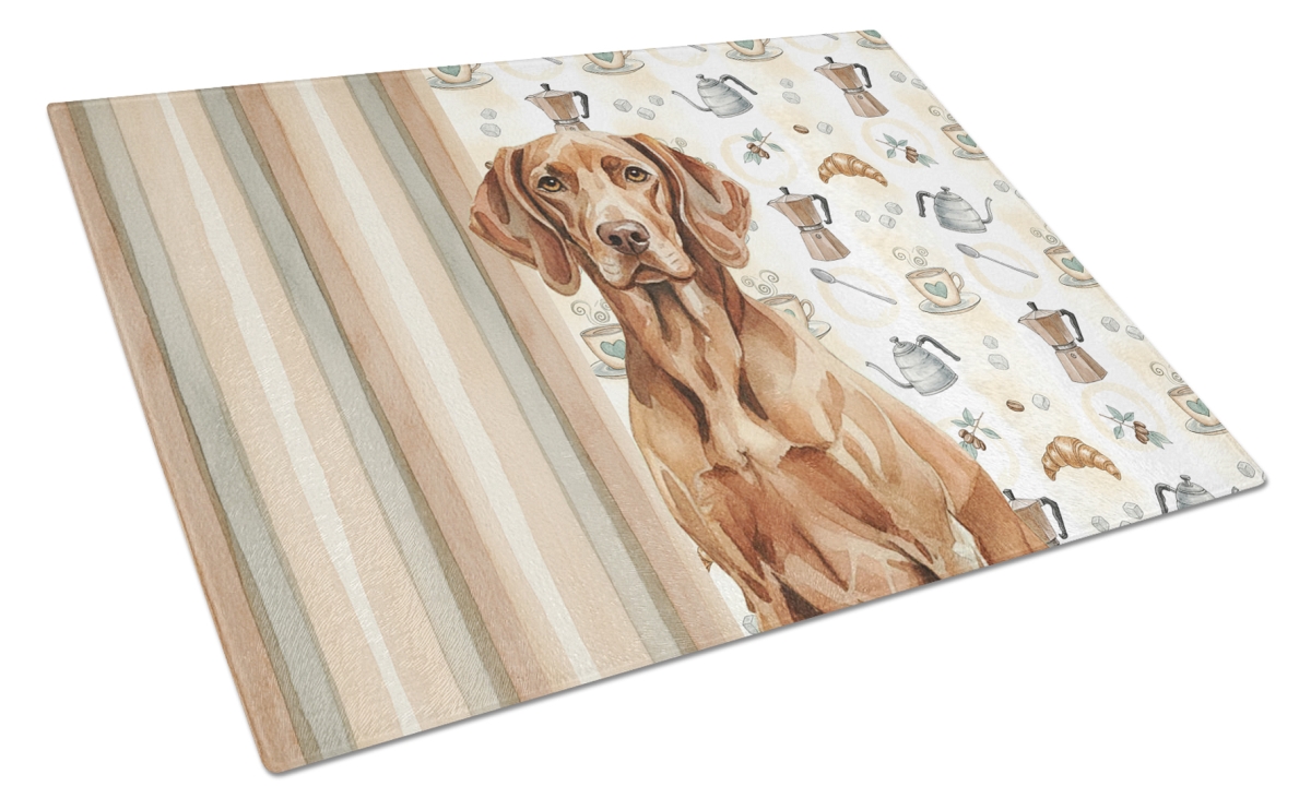 WDK7556LCB 11.25 x 15.25 in. Liver Pointer Coffee Bar Glass Cutting Board