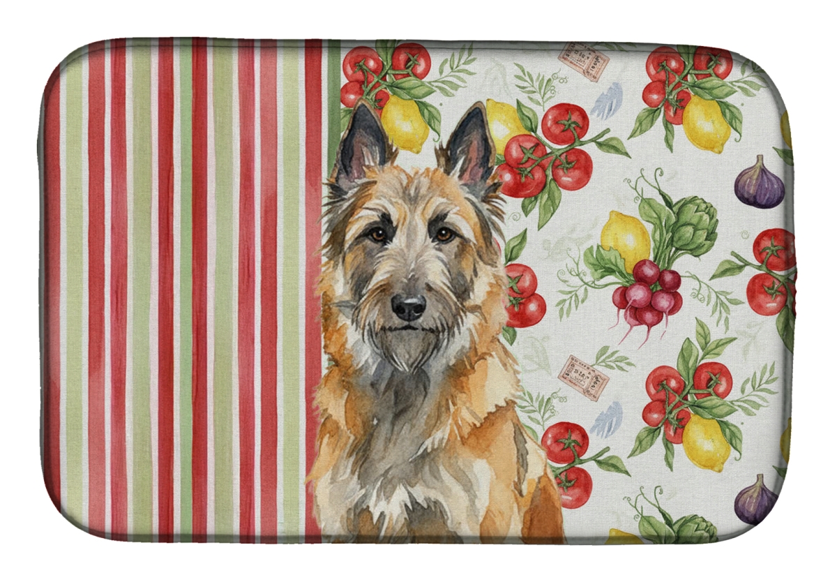 Picture of Carolines Treasures WDK8107DDM 21 x 14 in. Belgian Laekenois Vegetables Dish Drying Mat