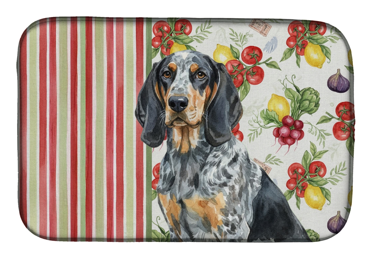 Picture of Carolines Treasures WDK8119DDM 21 x 14 in. Bluetick Coonhound Vegetables Dish Drying Mat