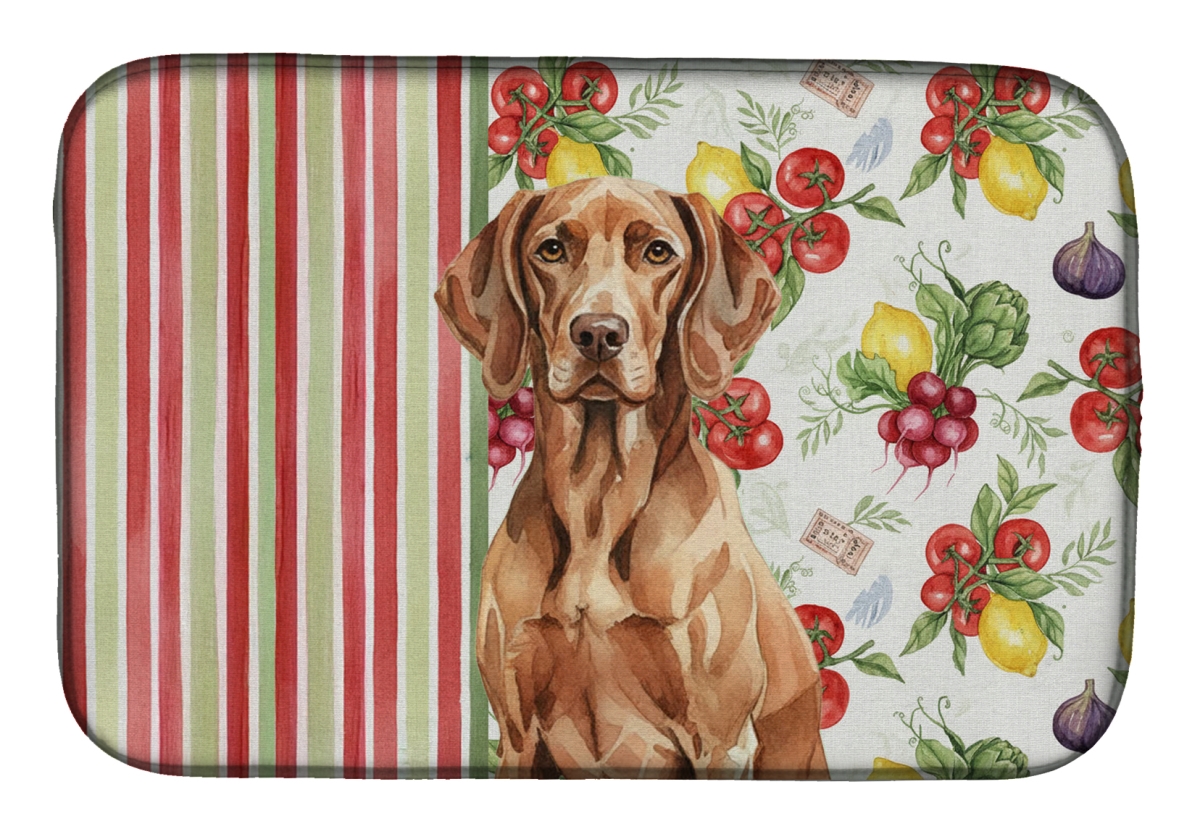 Picture of Carolines Treasures WDK8356DDM 21 x 14 in. Liver Pointer Vegetables Dish Drying Mat