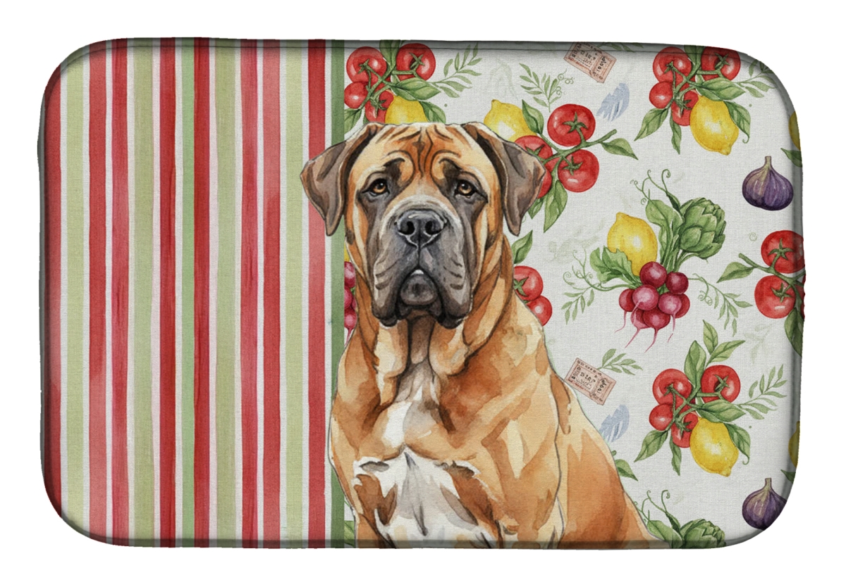 Picture of Carolines Treasures WDK8323DDM 21 x 14 in. Neapolitan Mastiff Vegetables Dish Drying Mat