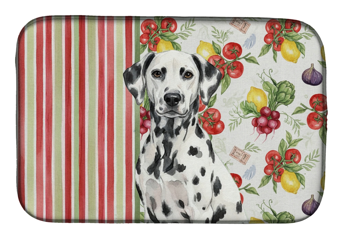 Picture of Carolines Treasures WDK8204DDM 21 x 14 in. Dalmatian Vegetables Dish Drying Mat