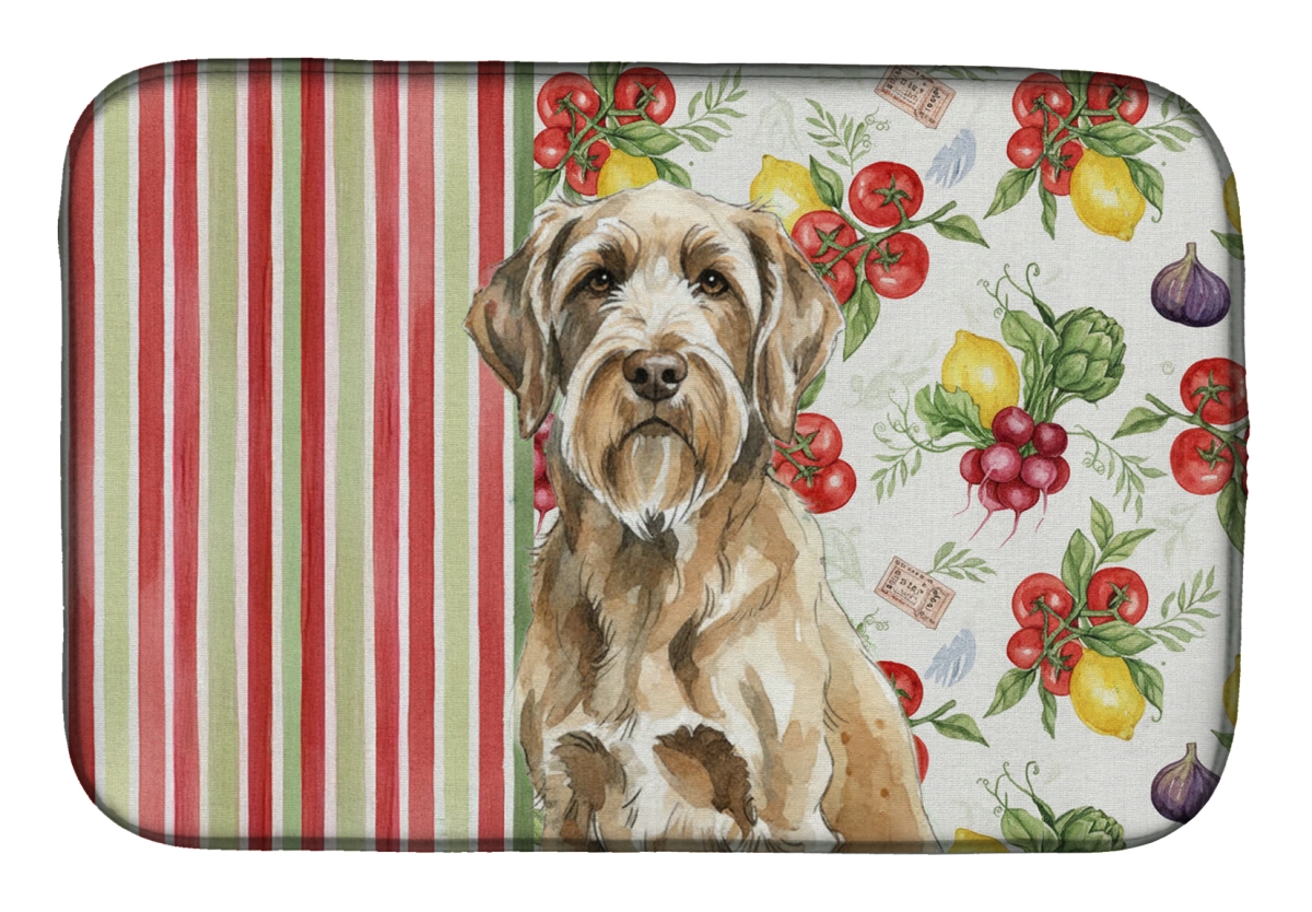Picture of Carolines Treasures WDK8427DDM 21 x 14 in. Spinone Italiano Vegetables Dish Drying Mat