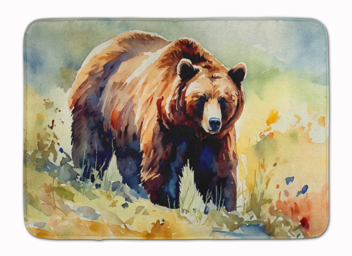 DAC2928RUG 19 x 27 in. Grizzly Bear Memory Foam Kitchen Mat