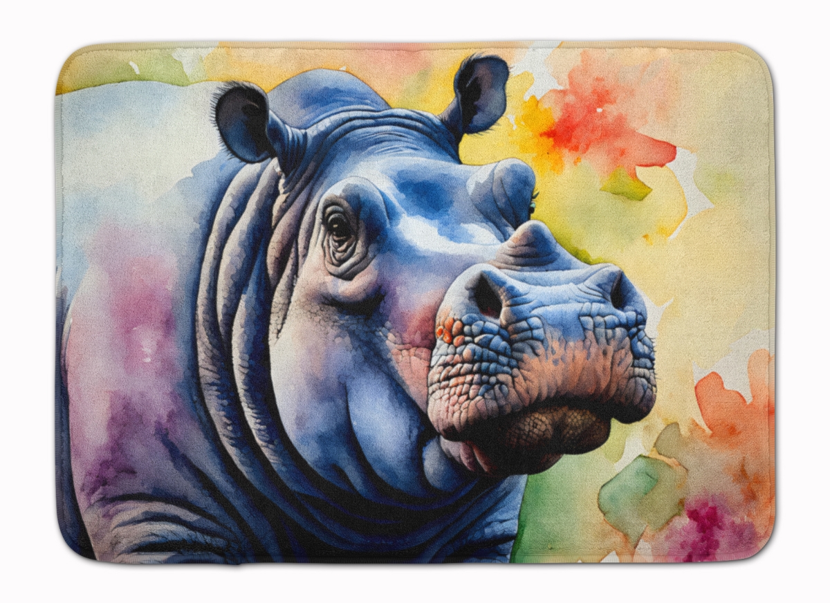 DAC2931RUG 19 x 27 in. Hippopotamus Memory Foam Kitchen Mat