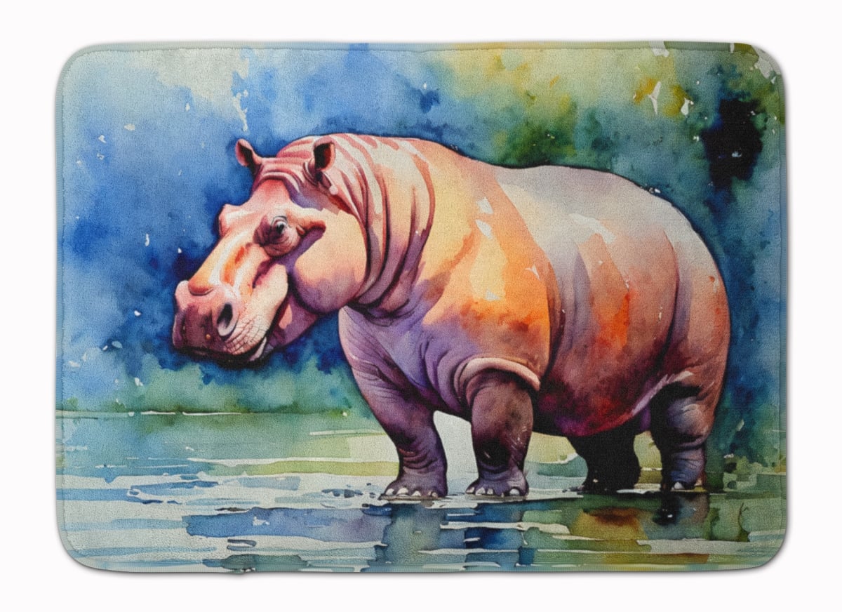 DAC2933RUG 19 x 27 in. Hippopotamus Memory Foam Kitchen Mat