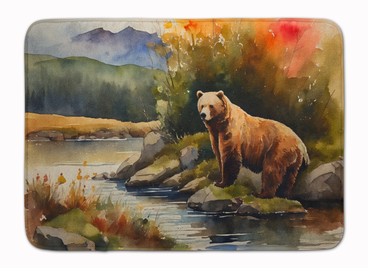 DAC2942RUG 19 x 27 in. Kodiak Bear Memory Foam Kitchen Mat