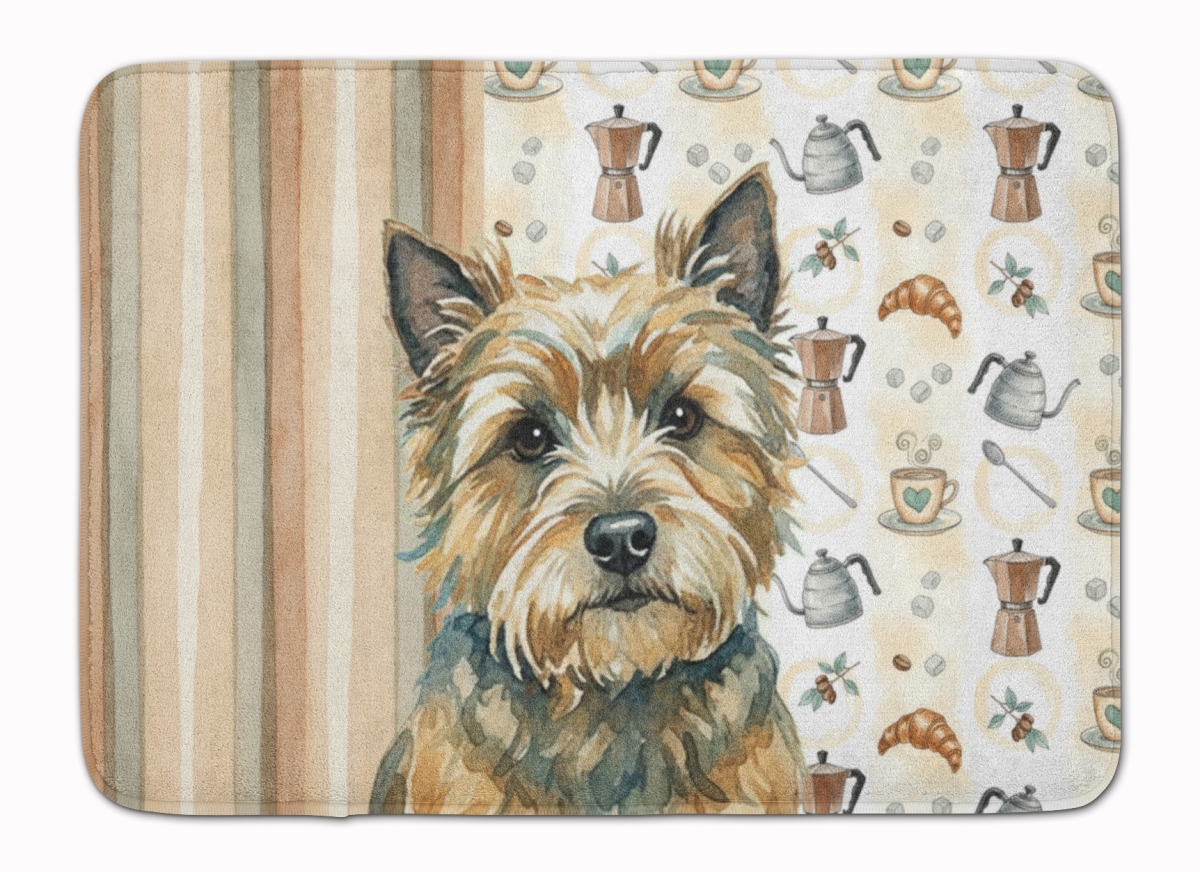 WDK7356RUG 19 x 27 in. Cairn Terrier Coffee Bar Memory Foam Kitchen Mat