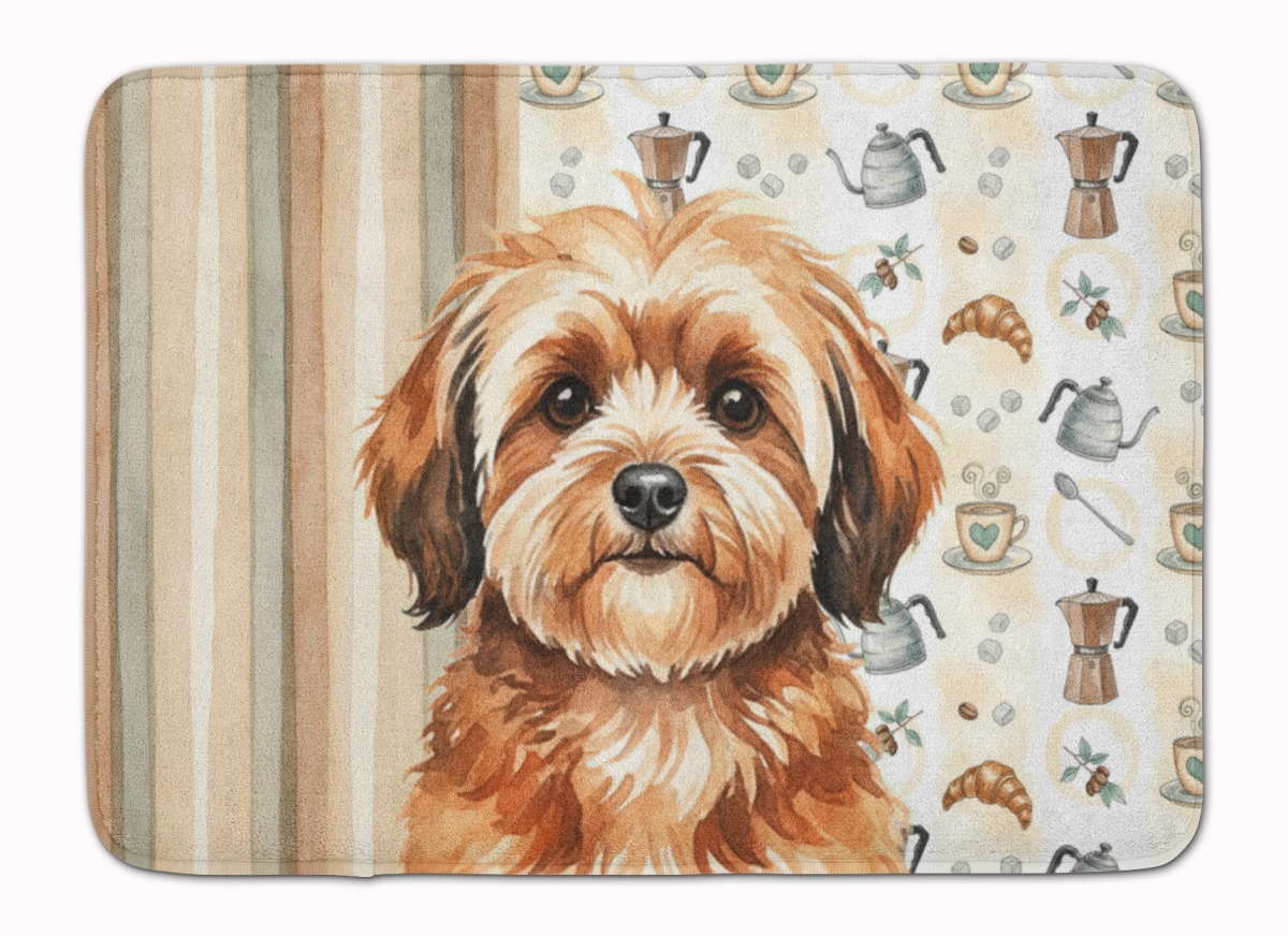 WDK7469RUG 19 x 27 in. Sable Havanese Coffee Bar Memory Foam Kitchen Mat