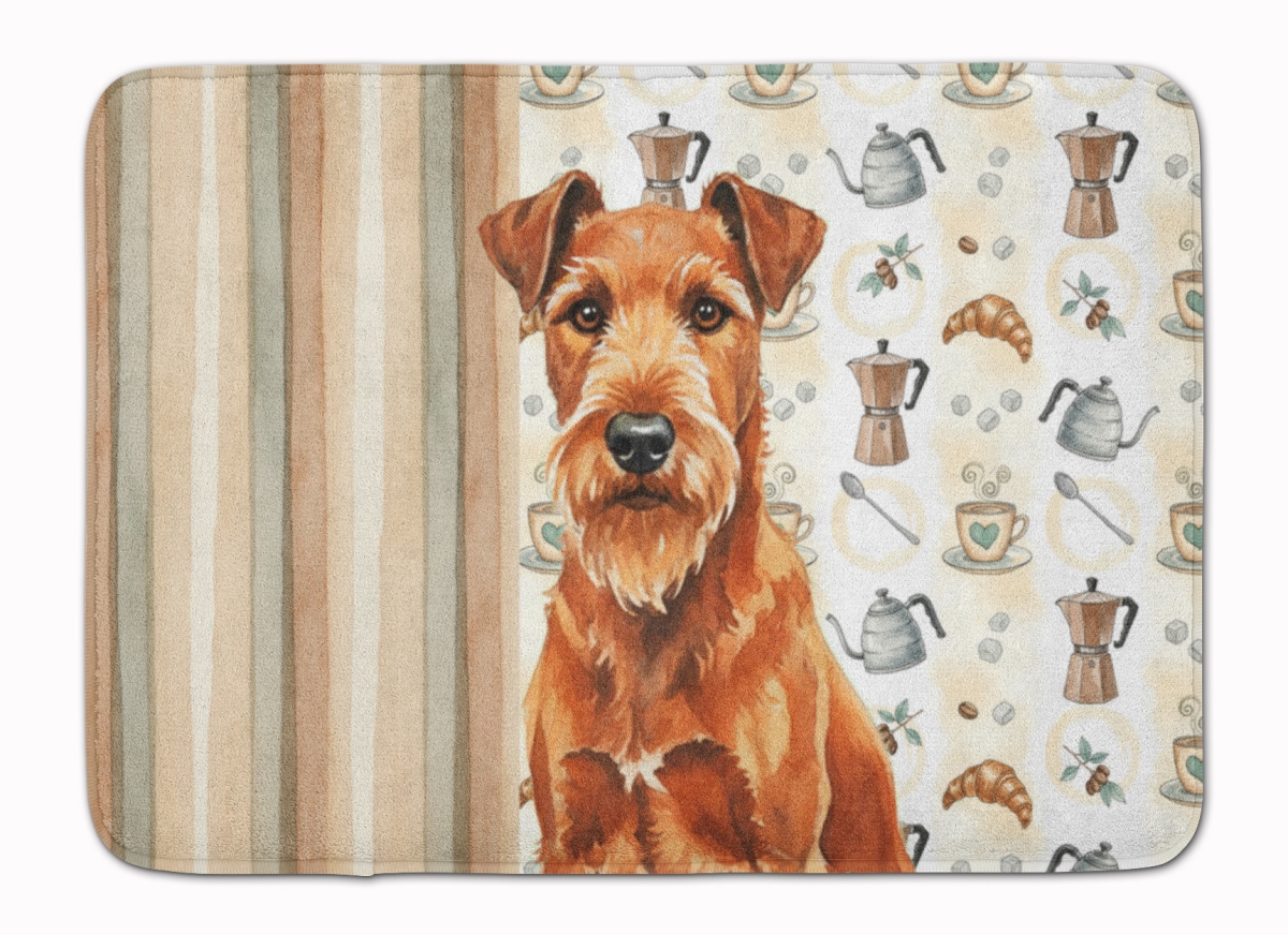 WDK7473RUG 19 x 27 in. Irish Terrier Coffee Bar Memory Foam Kitchen Mat