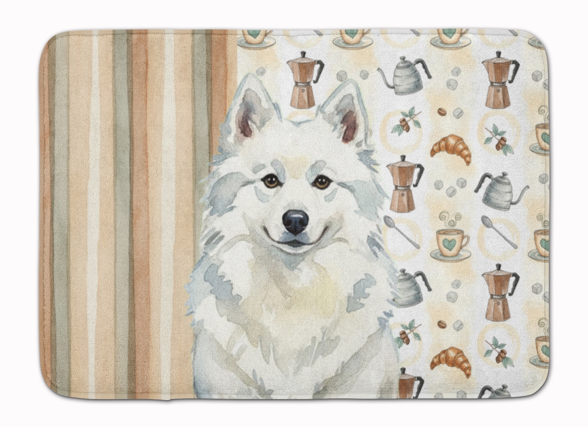 WDK7277RUG 19 x 27 in. American Eskimo Coffee Bar Memory Foam Kitchen Mat