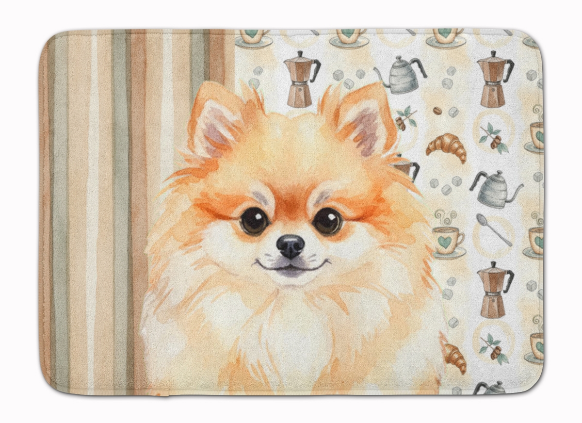 WDK7561RUG 19 x 27 in. Pomeranian Coffee Bar Memory Foam Kitchen Mat