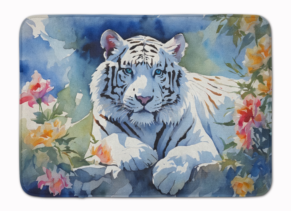 DAC2999RUG 19 x 27 in. White Tiger Memory Foam Kitchen Mat
