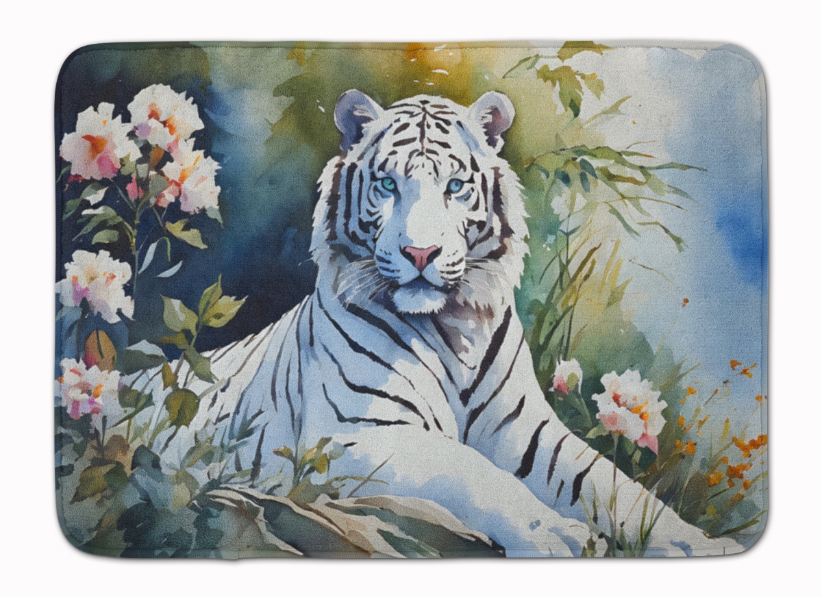 DAC3001RUG 19 x 27 in. White Tiger Memory Foam Kitchen Mat