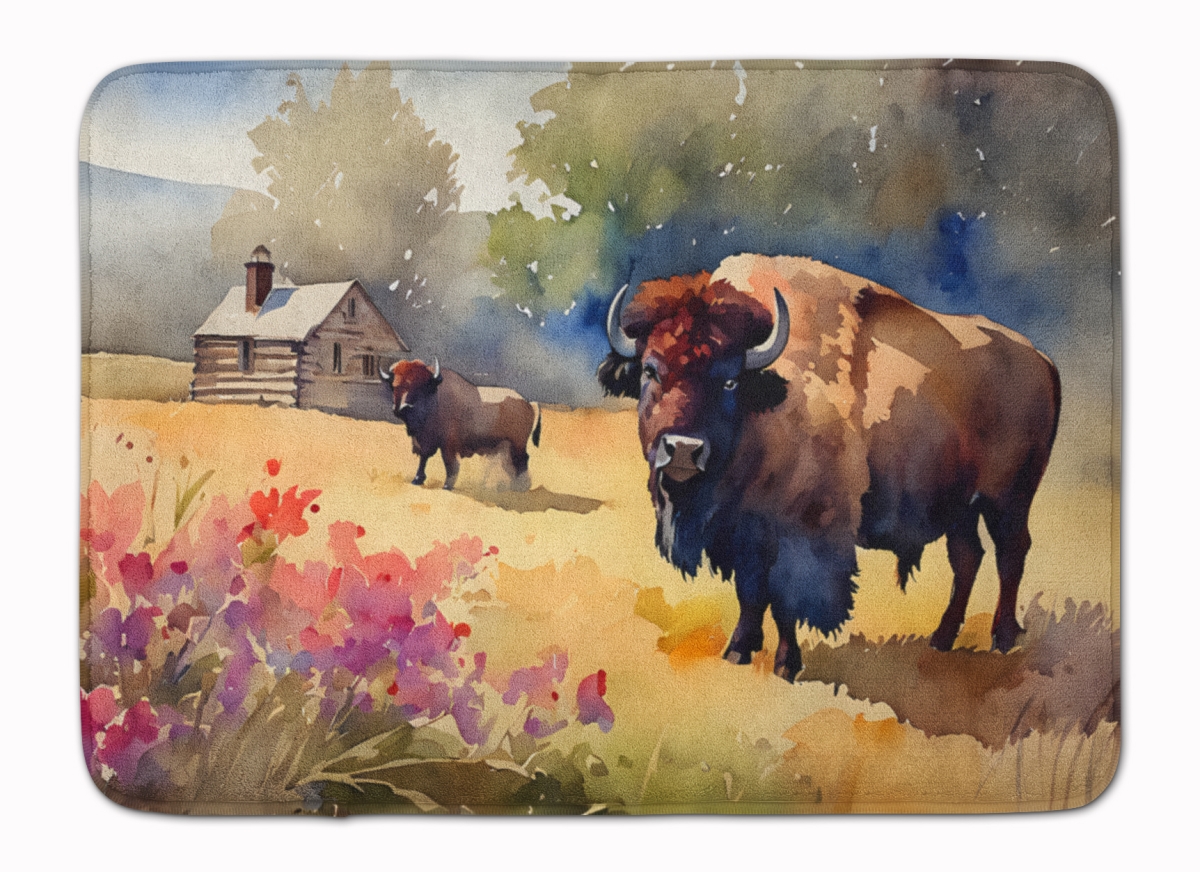 DAC3010RUG 19 x 27 in. Wood Bison Memory Foam Kitchen Mat