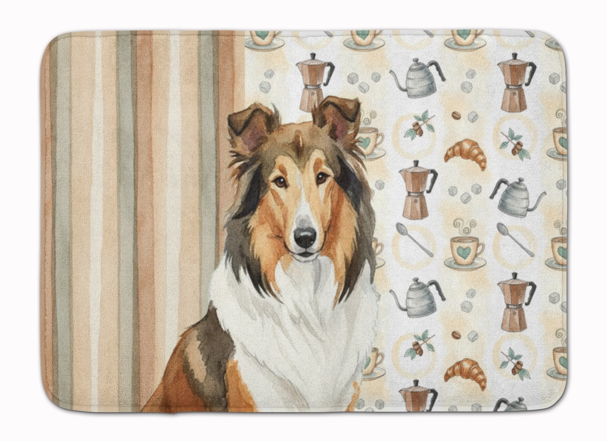 WDK7386RUG 19 x 27 in. Sable Collie Coffee Bar Memory Foam Kitchen Mat