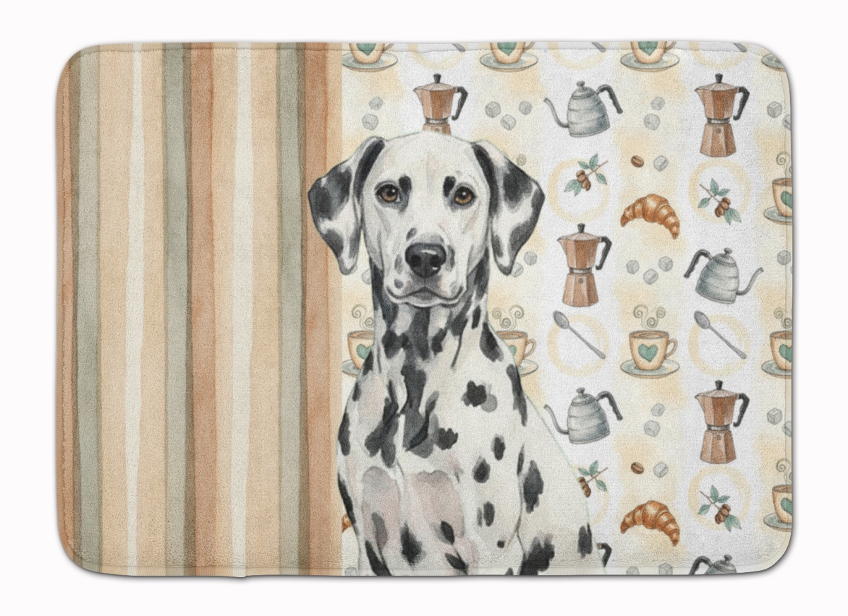 WDK7404RUG 19 x 27 in. Dalmatian Coffee Bar Memory Foam Kitchen Mat