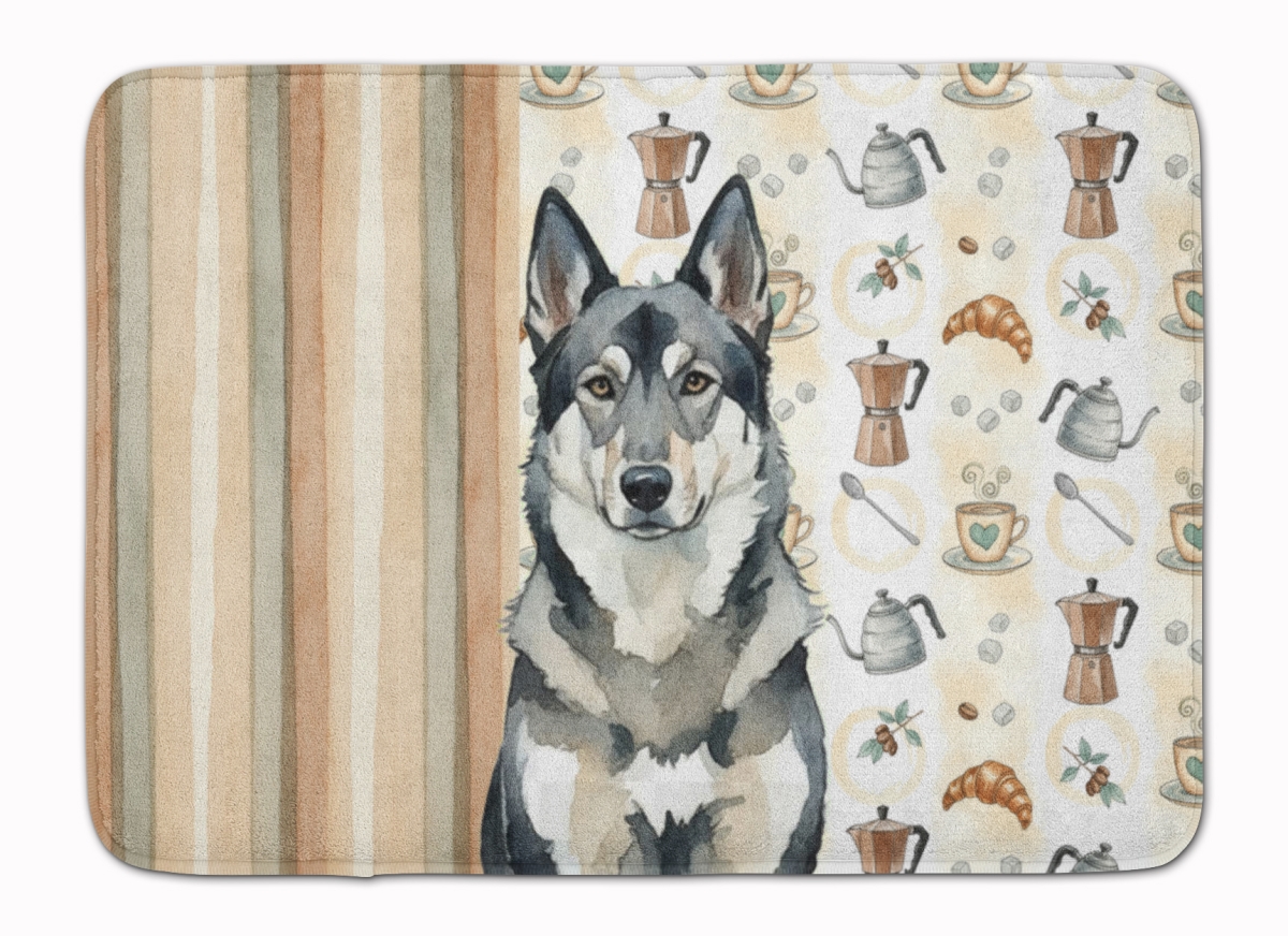 WDK7532RUG 19 x 27 in. Norwegian Elkhound Coffee Bar Memory Foam Kitchen Mat