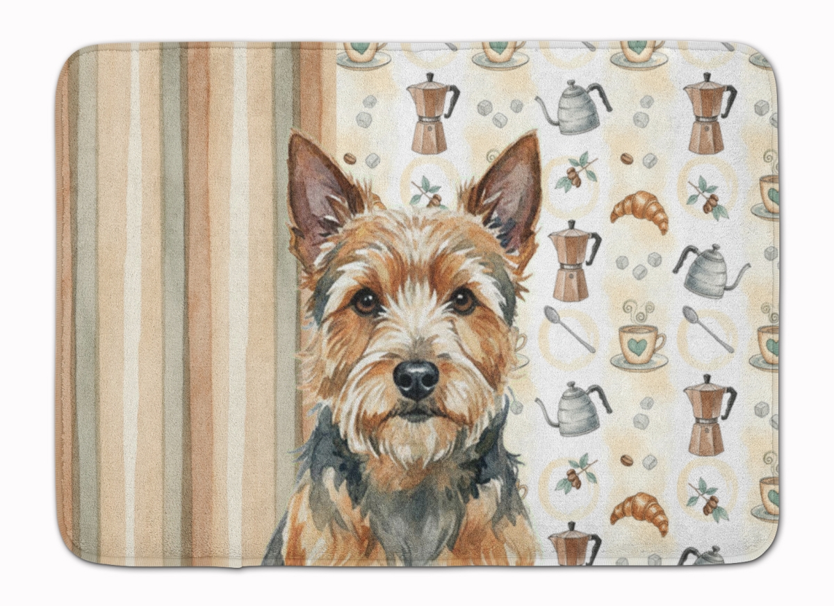 WDK7533RUG 19 x 27 in. Norwich Terrier Coffee Bar Memory Foam Kitchen Mat