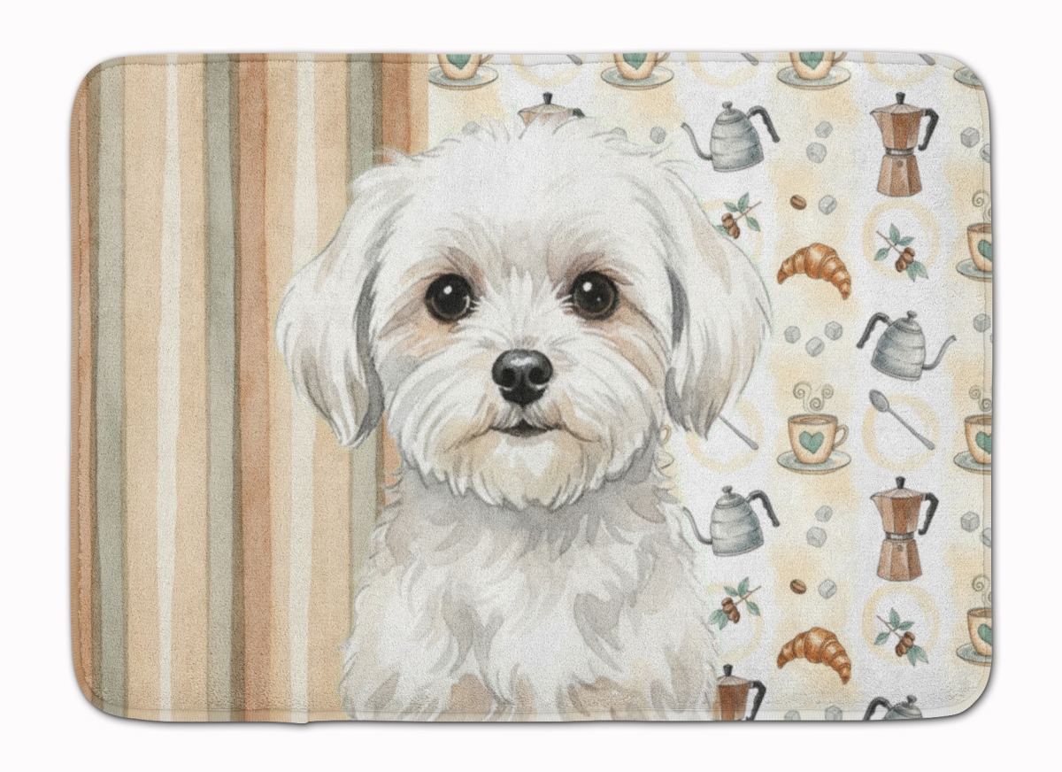WDK7506RUG 19 x 27 in. Maltese Coffee Bar Memory Foam Kitchen Mat