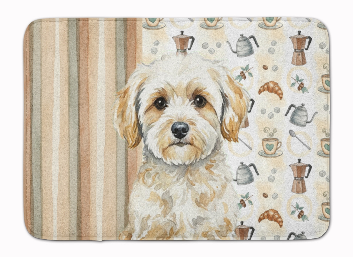 WDK7507RUG 19 x 27 in. Maltipoo Coffee Bar Memory Foam Kitchen Mat