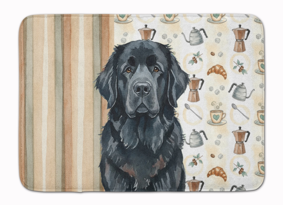 WDK7524RUG 19 x 27 in. Black  foundland Coffee Bar Memory Foam Kitchen Mat