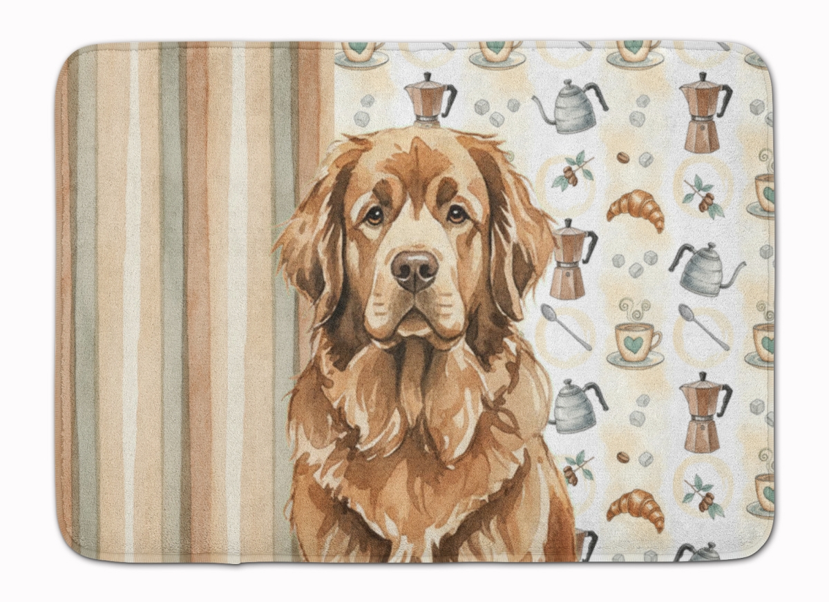 WDK7525RUG 19 x 27 in. Brown  foundland Coffee Bar Memory Foam Kitchen Mat