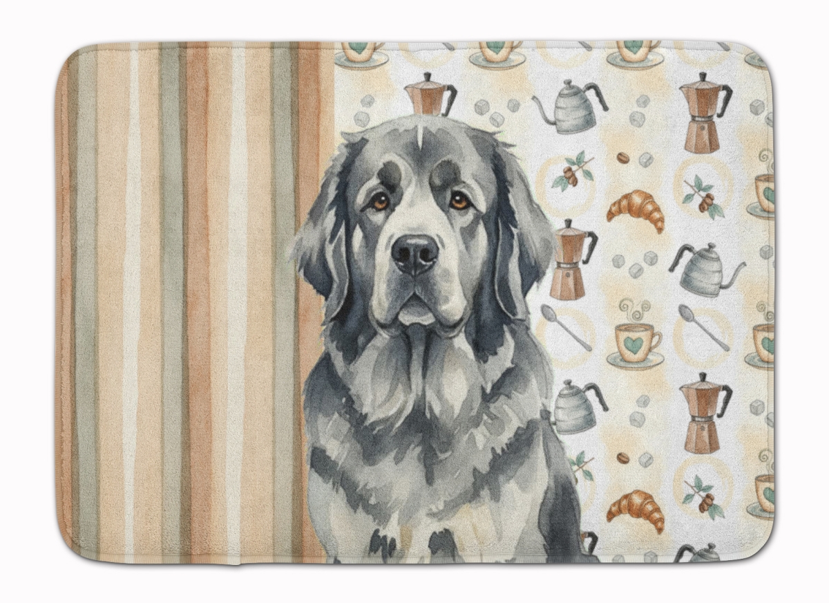 WDK7526RUG 19 x 27 in. Gray  foundland Coffee Bar Memory Foam Kitchen Mat