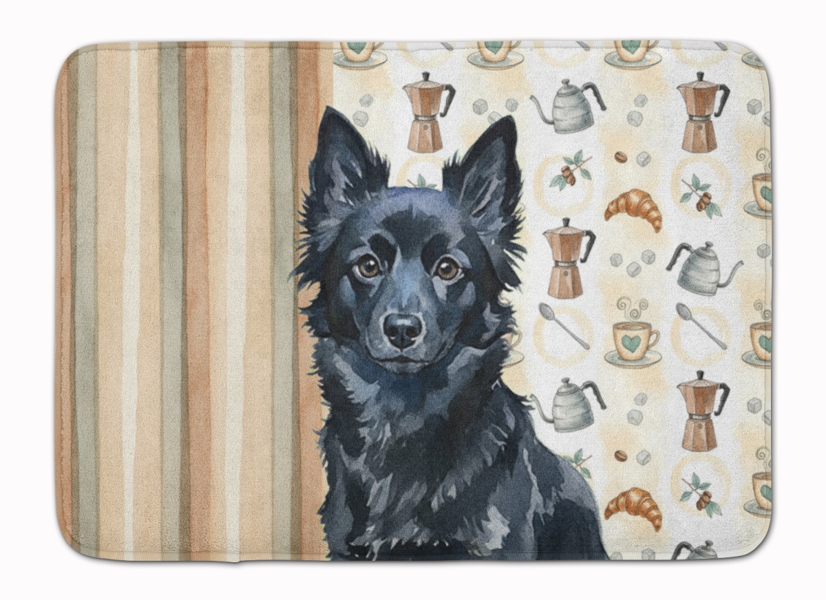 WDK7600RUG 19 x 27 in. Schipperke Coffee Bar Memory Foam Kitchen Mat