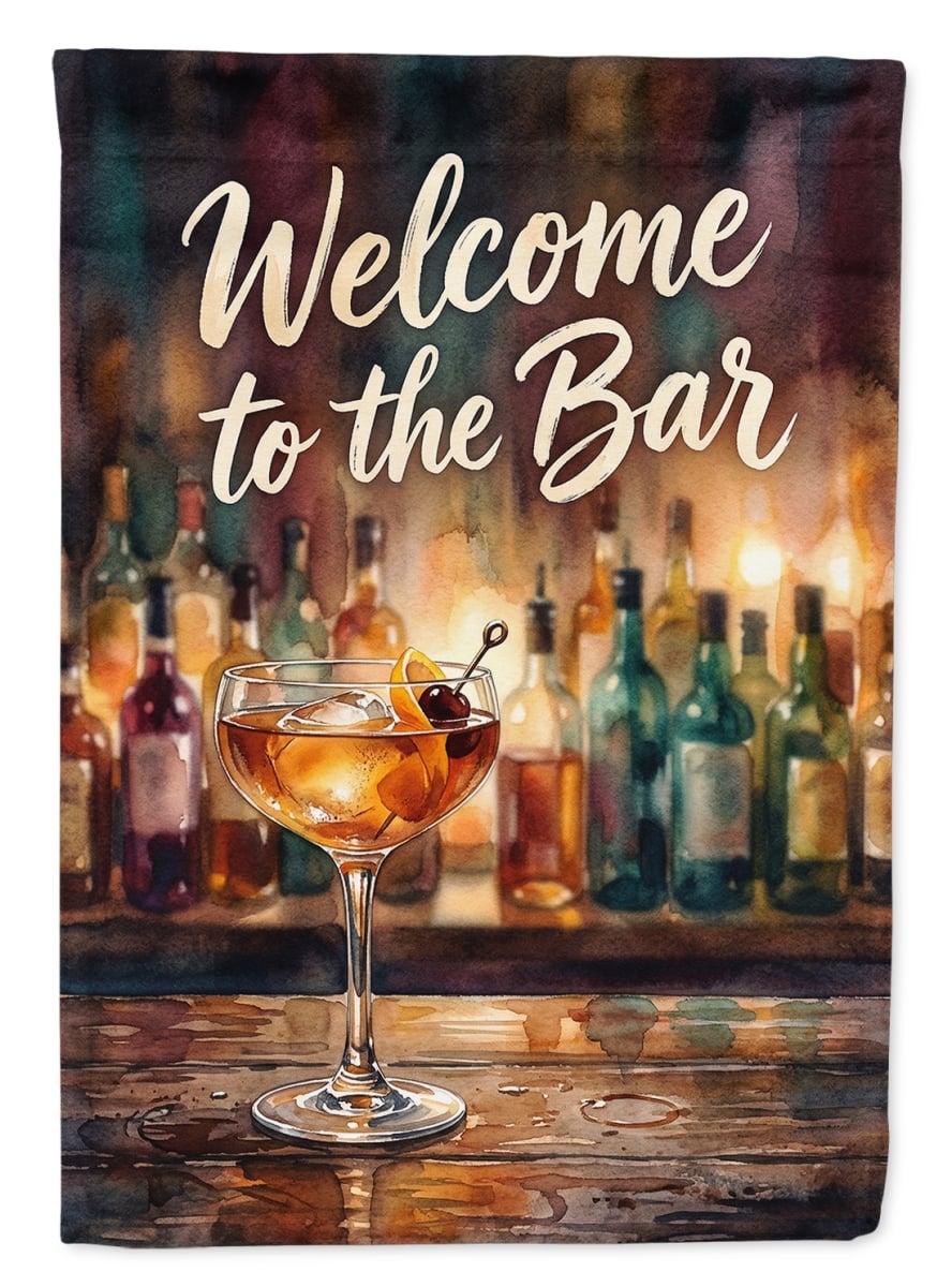 FNT1470GF 15.5 x 11.25 in. Welcome to the Bar Garden Flag