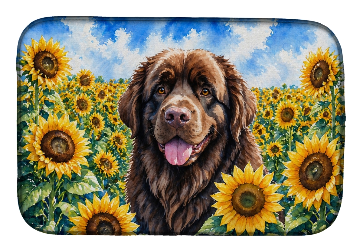 DAC6124DDM 21 x 14 in.  foundland in Sunflowers Dish Drying Mat