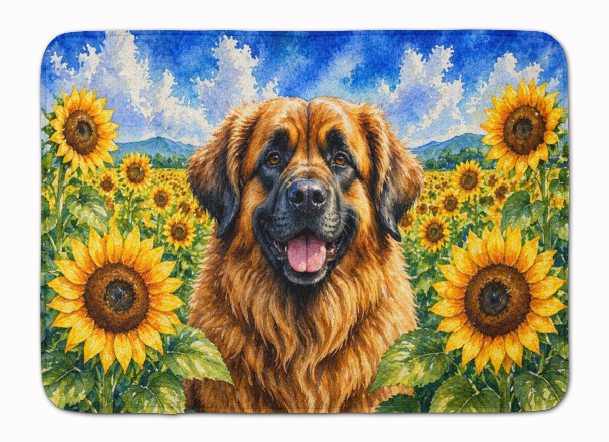 DAC6115RUG 19 x 27 in. Leonberger in Sunflowers Memory Foam Kitchen Mat