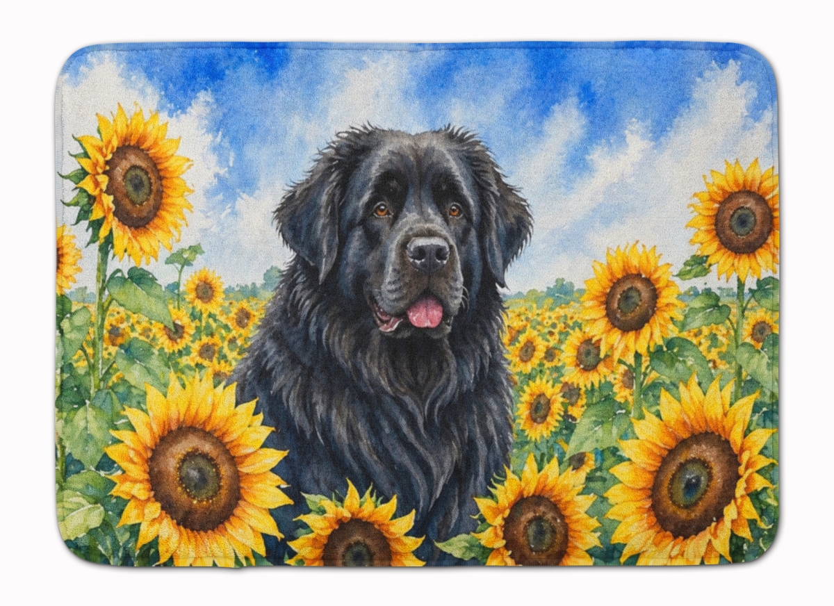 DAC6123RUG 19 x 27 in.  foundland in Sunflowers Memory Foam Kitchen Mat