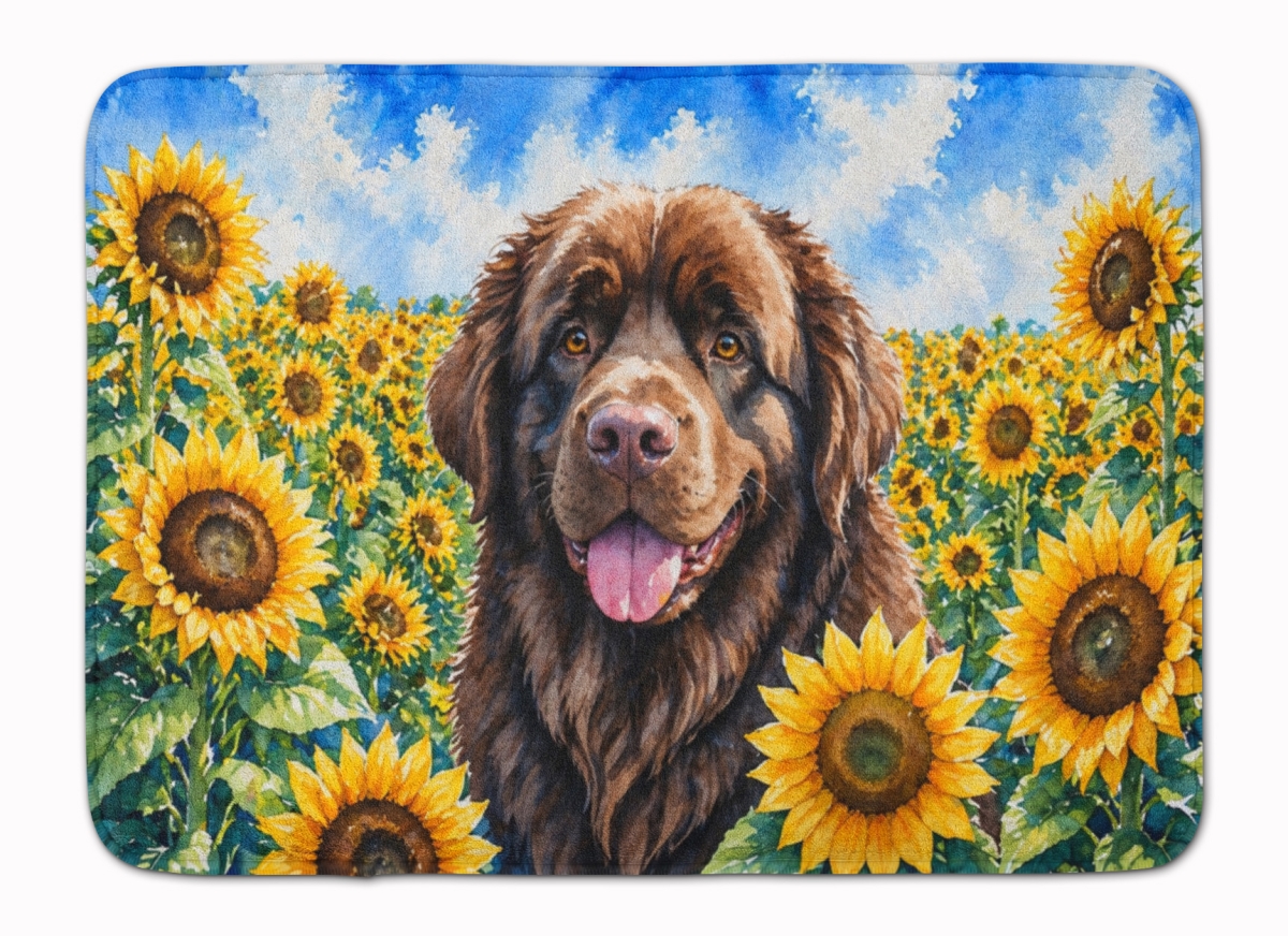 DAC6124RUG 19 x 27 in.  foundland in Sunflowers Memory Foam Kitchen Mat