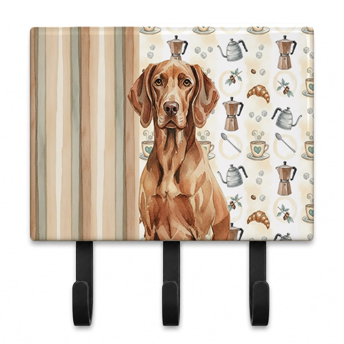 WDK7556TH68 9 x 6 in. Liver Pointer Coffee Bar Leash or Key Holder
