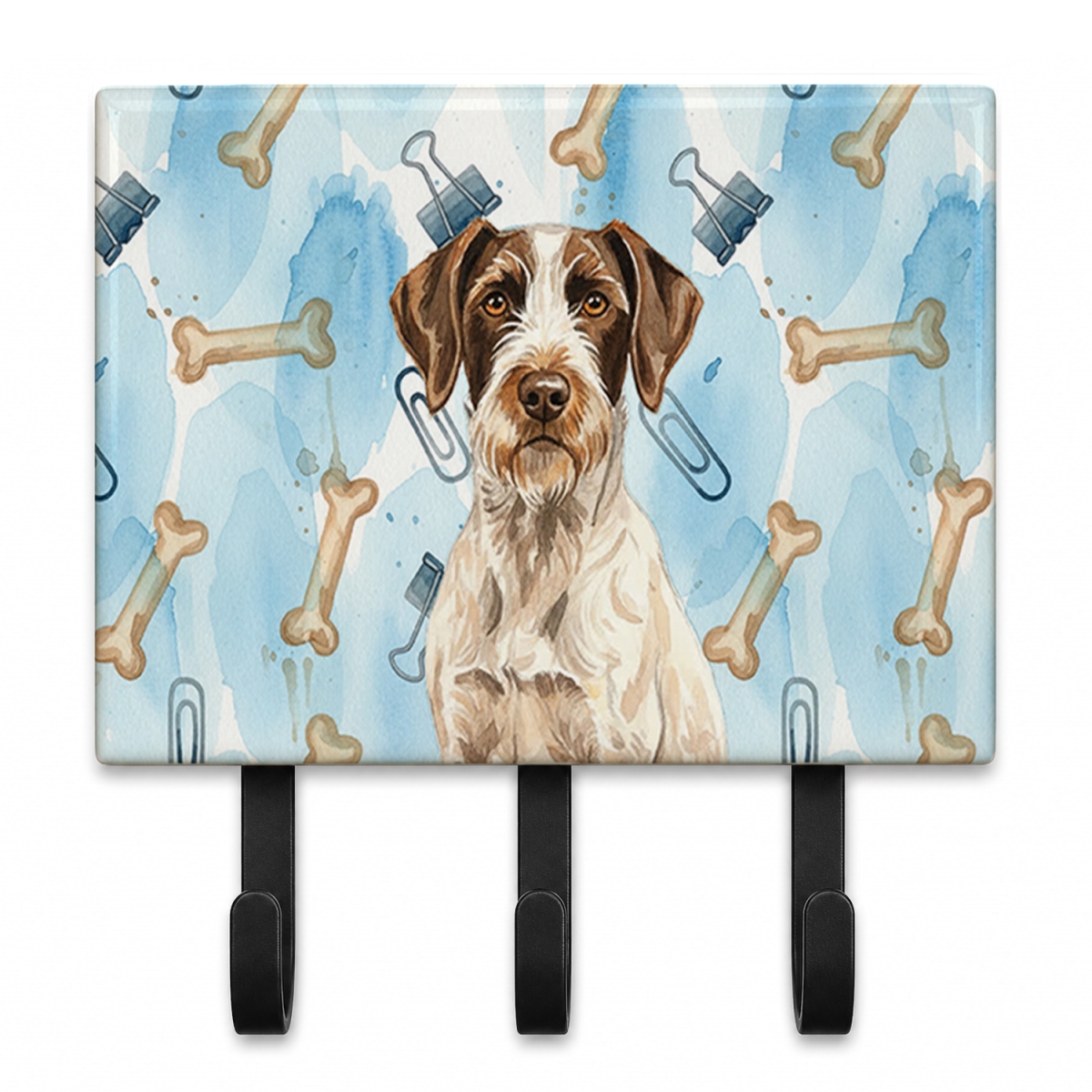 DAC9309TH68 9 x 6 in. Liver & White German Wirehaired Pointer Coworker Leash or Key Holder