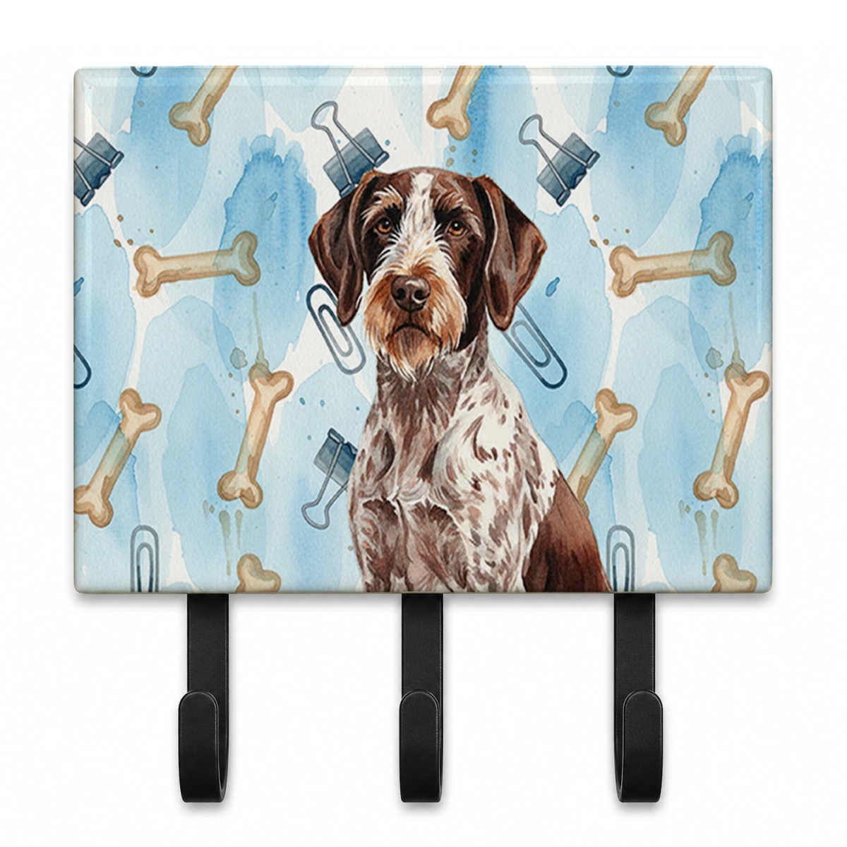 DAC9310TH68 9 x 6 in. Roan German Wirehaired Pointer Coworker Leash or Key Holder