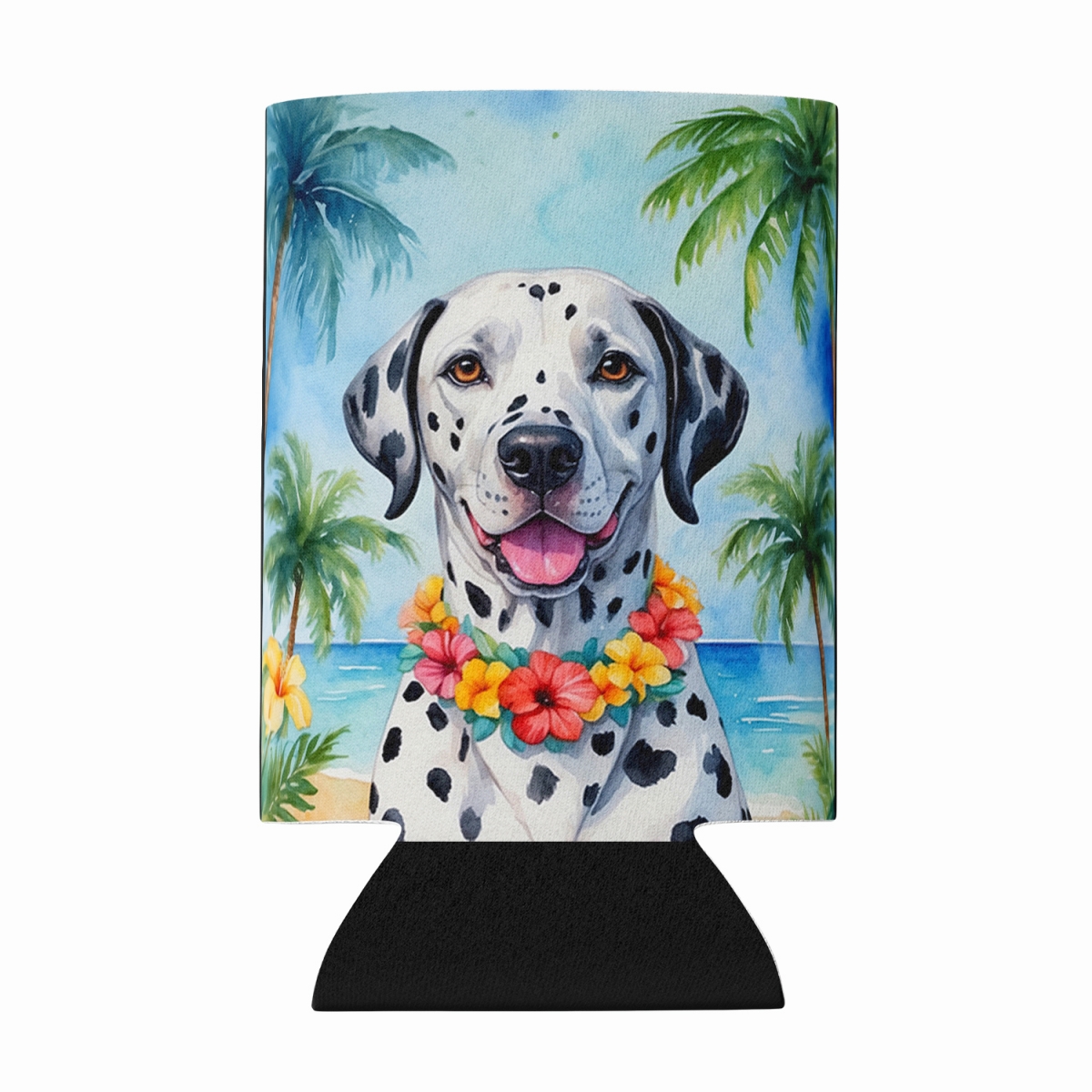 DAC6420CC 5 x 3 in. Dalmatian Luau Can or Bottle Hugger