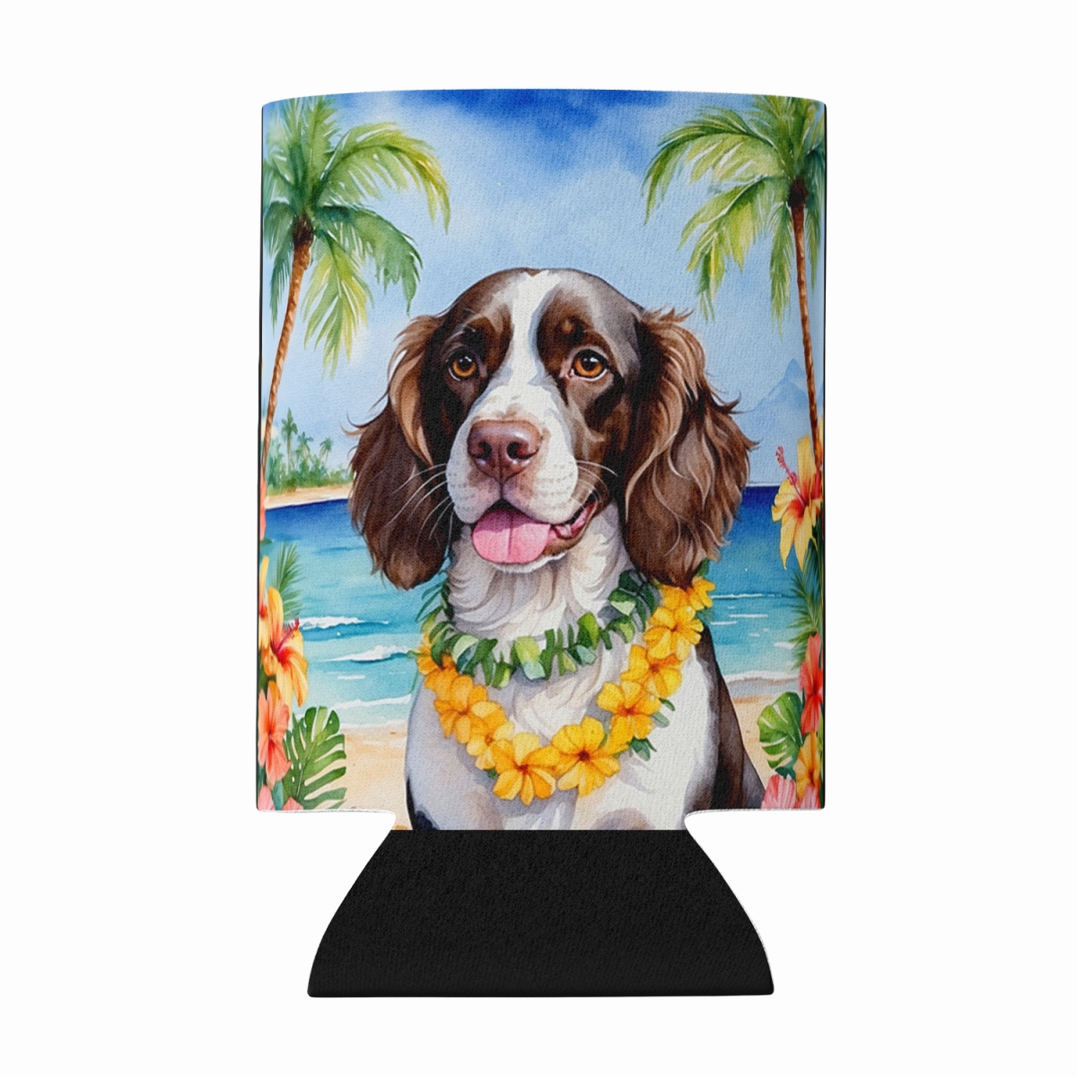 DAC6430CC 5 x 3 in. English Springer Spaniel Luau Can or Bottle Hugger