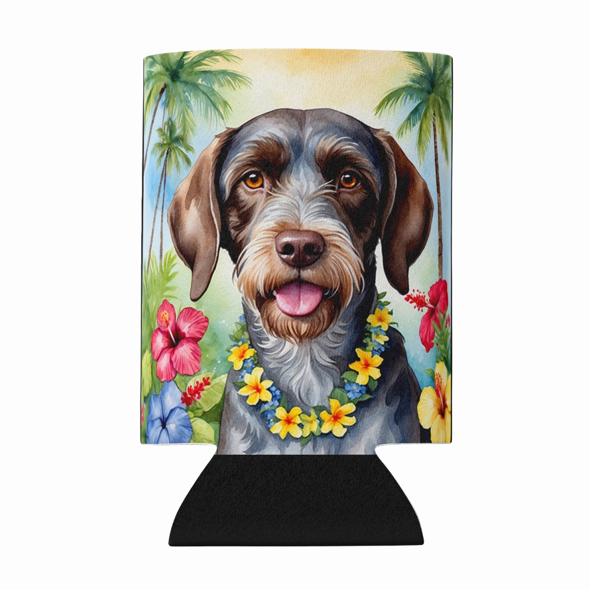DAC6440CC 5 x 3 in. German Wirehaired Pointer Luau Can or Bottle Hugger