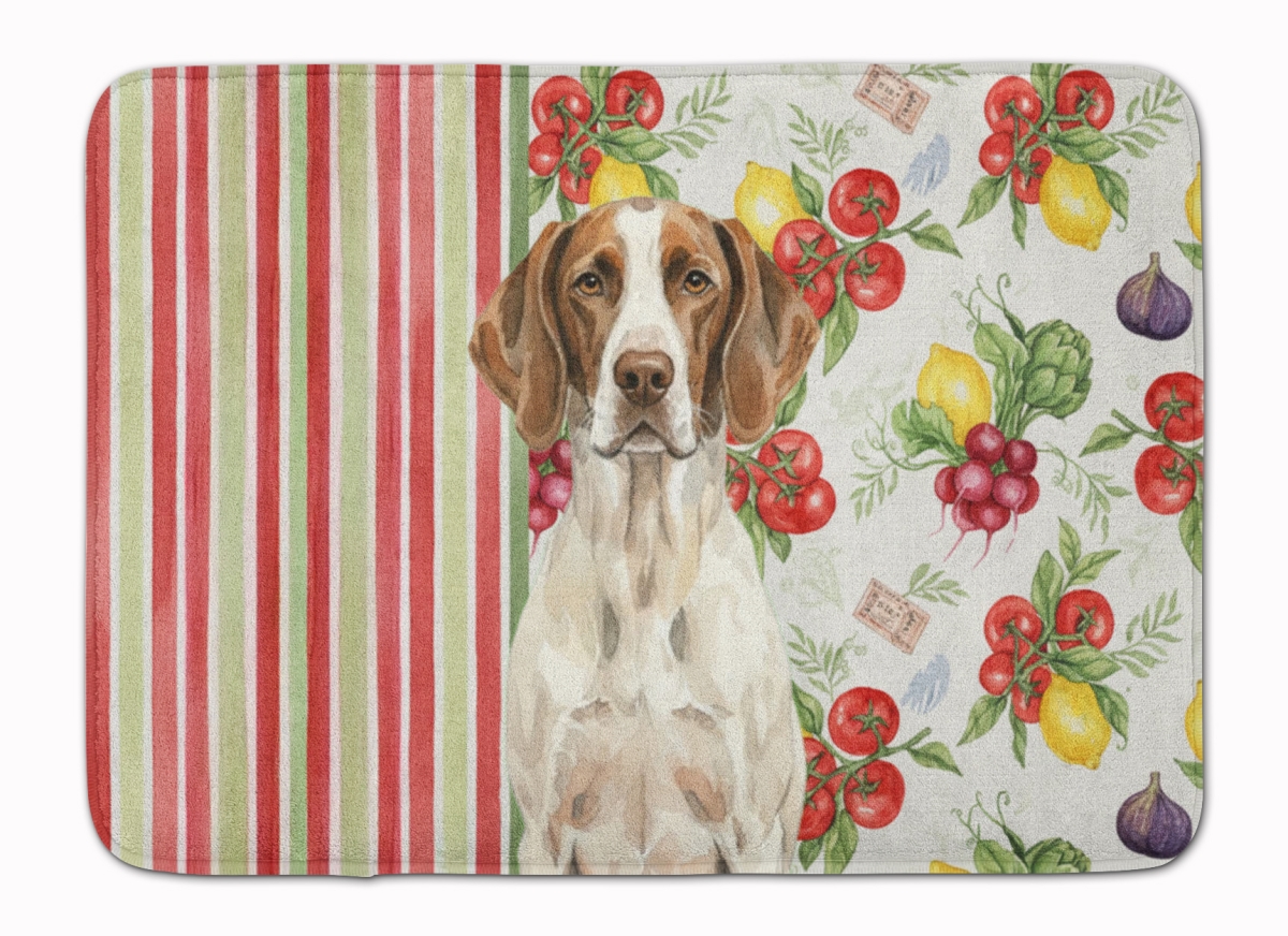 WDK8355RUG 19 x 27 in. Liver & White Pointer Vegetables Memory Foam Kitchen Mat