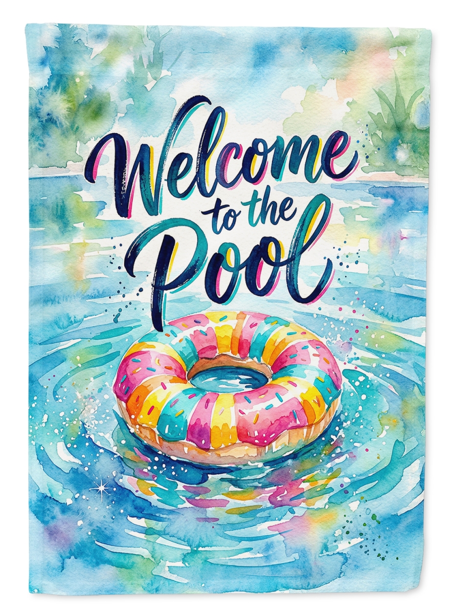 FNT1492GF 15.5 x 11.25 in. Poolside Welcome Garden Flag