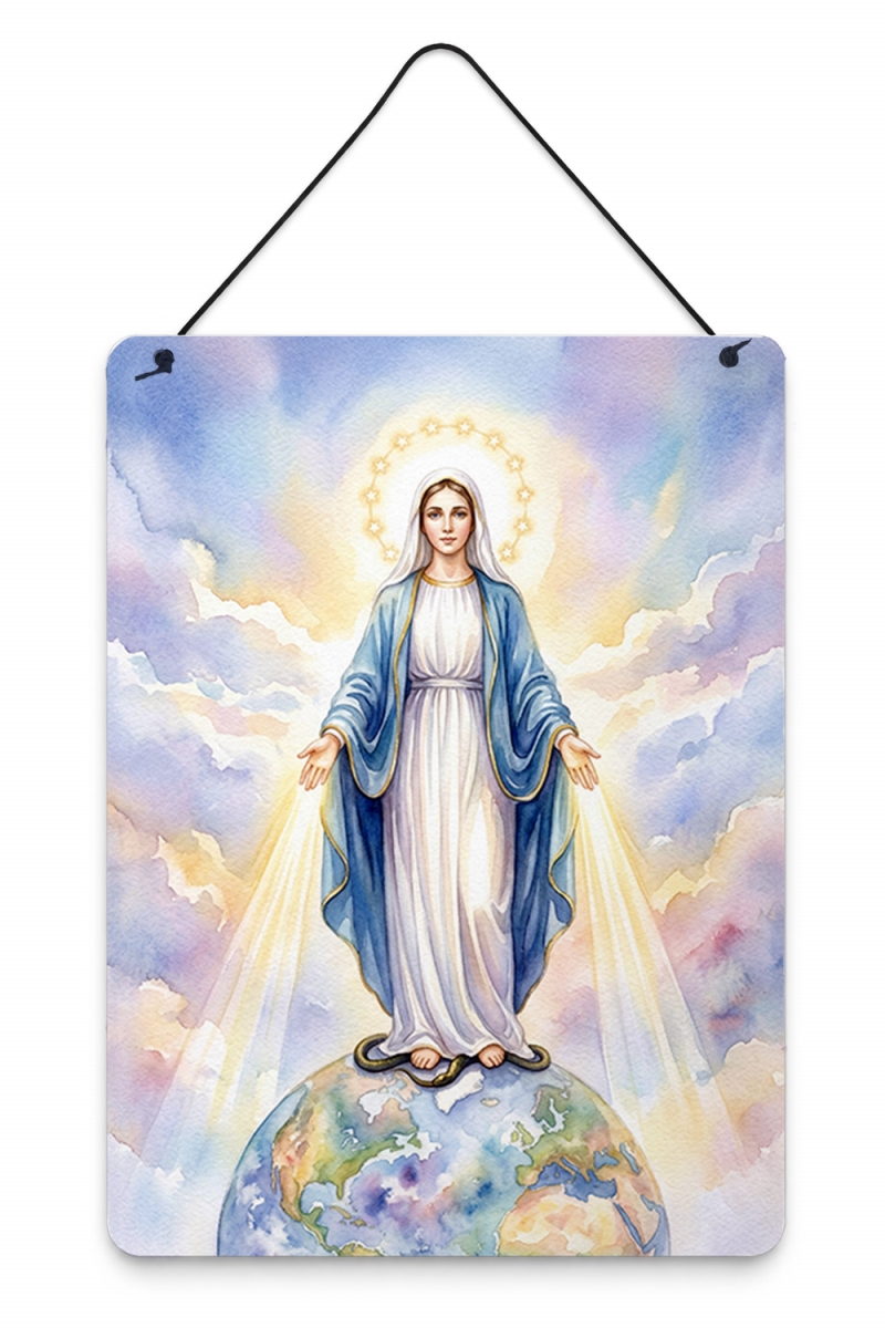 FNT1649DS1216 16 x 12 in. Mary Immaculate Conception Catholic Art Marian Devotional Design Wall or Door Hanging Prints Metal Wall Art