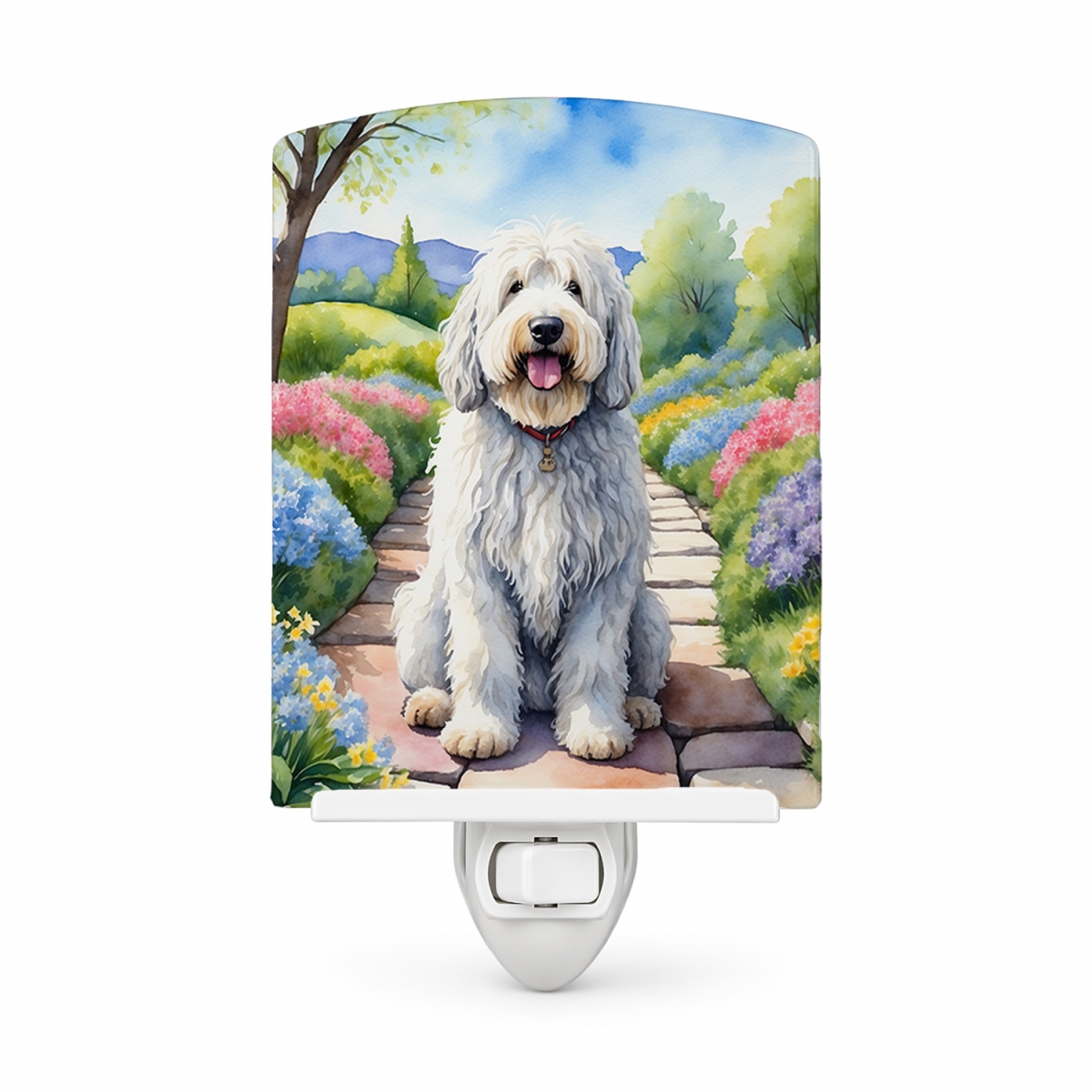 DAC6658CNL 6 x 4 in. Komondor Spring Path Ceramic Night Light