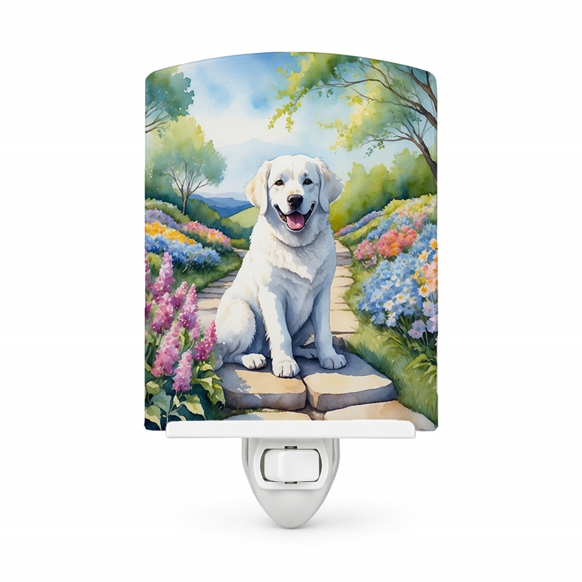 DAC6659CNL 6 x 4 in. Kuvasz Spring Path Ceramic Night Light